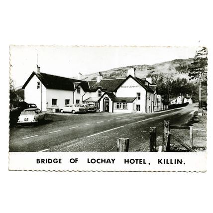 Postcard Scotland Perthshire Killin Bridge of Lochay Hotel RPPC unposted 1960s ?
