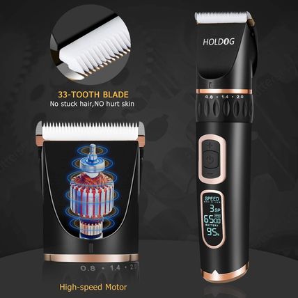 Dog Clippers Professional Heavy Duty Grooming Clipper 3-Speed Low Noise High Pow