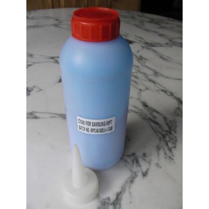 Cyan Chemical Toner Bottle for Graphic Art Colouring Designs mix (Samsung type)