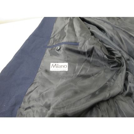 Milano International Navy Uniform Style Suit Jacket Blazer Blue Gold Buttons 48R