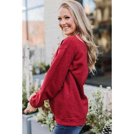 Christmas Santa Baby Print Pullover Sweatshirt