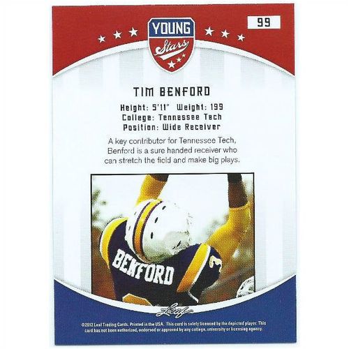 2012 Leaf Young Stars - #99 - Tim Benford RC