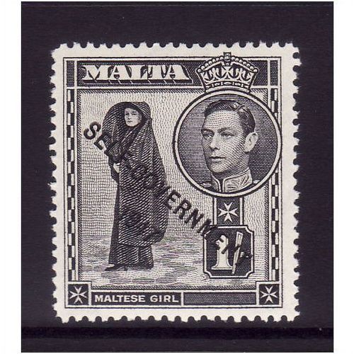 MALTA 1948 SG243 1s BLACK U/M MINT #3