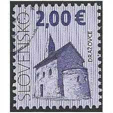 Mi 604: € 2 Definitive: Cultural Heritage: Church of St. Michael, Dražovce.