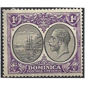 Dominica 1923 SG72 1d Black & Bright Violet Mounted Mint . . .