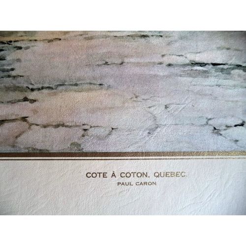 Vintage Paul Caron print Cote a Cotton Quebec Canada art Lithograph painting