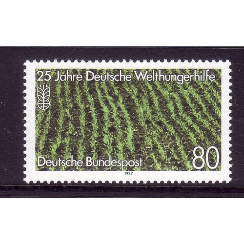 GERMANY 1987 SG 2223 80pf PADDY FIELD GERMAN FARMING AID U/M MINT