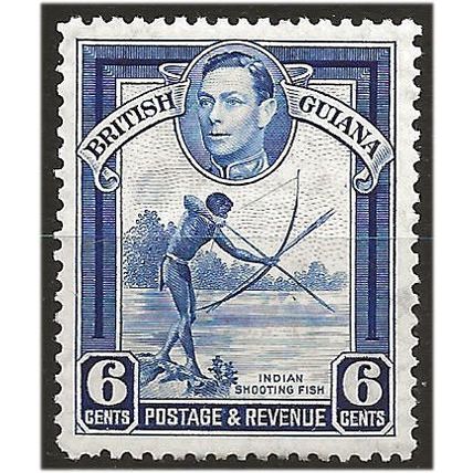 British Guiana 1938 SG311 6c Deep Ultramarine Mounted Mint . .. .