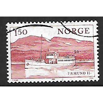 NORWAY 1981 NORWEGIAN LAKE SHIPPING 1K.50 FERRY SG882 FINE USED