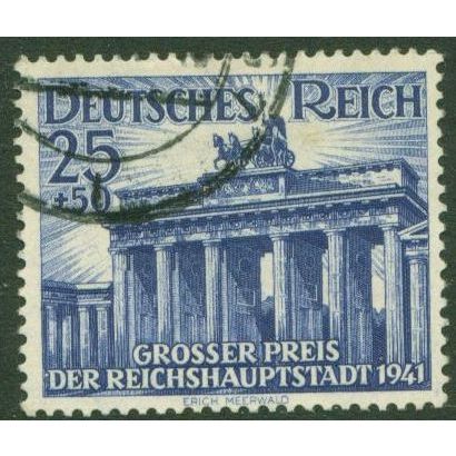 GERMANY - 1941 - Berlin Grand Prix - 25pf + 50pf - ultramarine - Fine Used