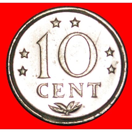 JULIANA (1948-1980): NETHERLANDS ANTILLES ★ 10 CENTS 1970 LOW START★NO RESERVE