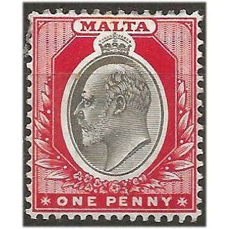 Malta 1903 SG39 1d Blackish-Brown & Red Mounted Mint ..