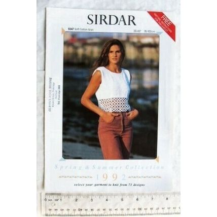 1992 Sirdar catalogue + pattern 9347 cotton top