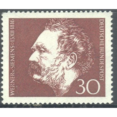Germany 1966 - 30pfg - Werner von Siemens - unused