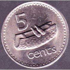 1981 Fiji 5 Cents Coin