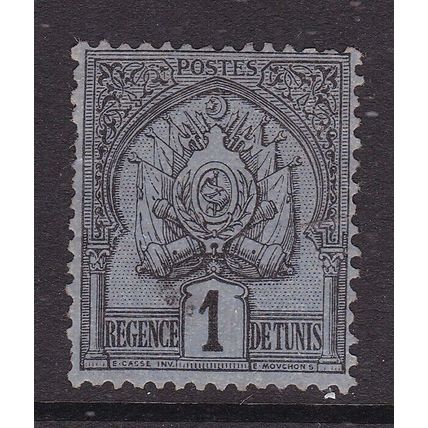 Tunisia 1888 Arms 1c Mint Hung SG 9 VGC