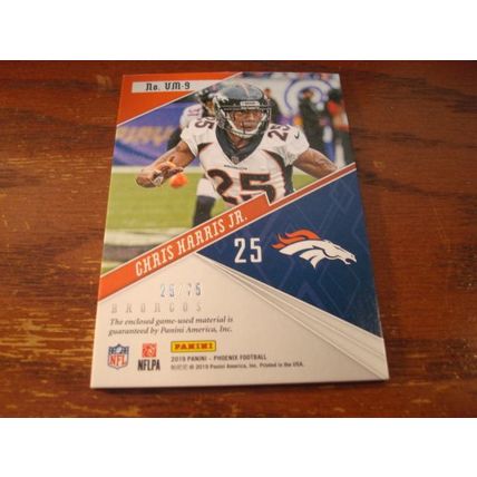 2019 Panini Phoenix, Patch, #'d 25/75, CHRIS HARRIS Jr, Veteran, Broncos