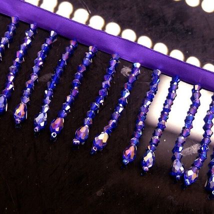 0.5 Meter Beaded Crystal Fringe Tassels Trim DIY Curtain Costume Edge Decor Ribb