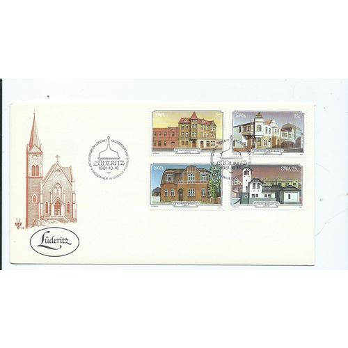 south africa stamps sg381 SG 381 FDC FIRST DAY COVER buildings