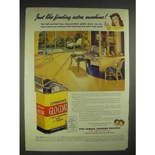 1947 Johnson's Glo-Coat Wax Ad - Finding Sunshine