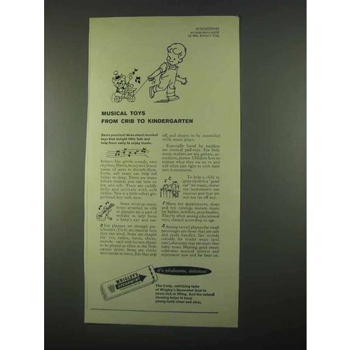 1967 Wrigley's Spearmint Gum Ad - Musical Toys