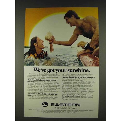 1978 Eastern Airlines Ad - We've Got Sunshine
