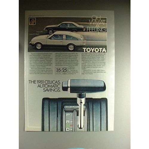 1981 Toyota Celica GTA & Celica GT Liftback Car Ad!