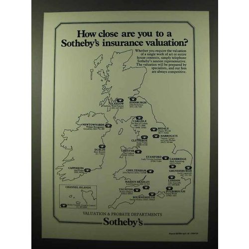 1984 Sotheby's Insurance Ad - How Close Are You