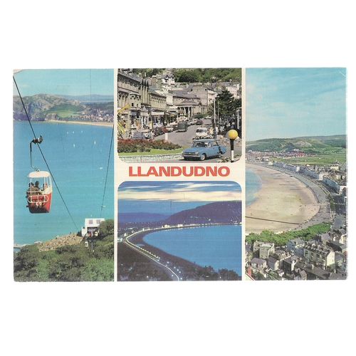 LLANDUDNO, CONWY, WALES used vintage postcard multiview 1978 postmark =