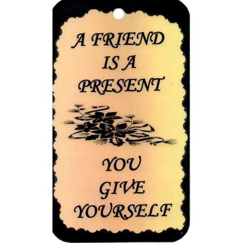 1114 Inspirational Saying A Friend Is A Present You Give Sign Magnet Gift