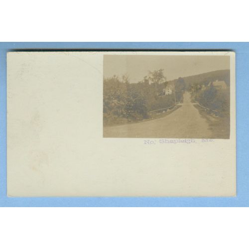 ME No Shapleigh Small Photo Type View Unpaved Road Leading Uphill To House~1029