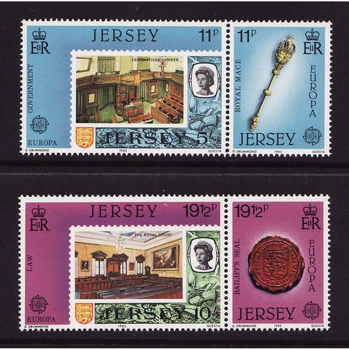 1983 Jersey, Europa, Great Works, NH Mint Set of Stamps, SG 310-13
