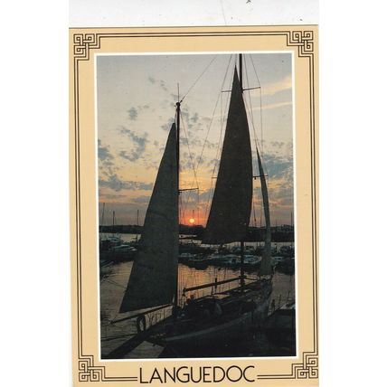 Languedoc Sunset France Postcard posted 1989 VGC