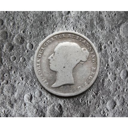 1840 Queen Victoria Silver Sixpence 6d British English 92.5% Silver