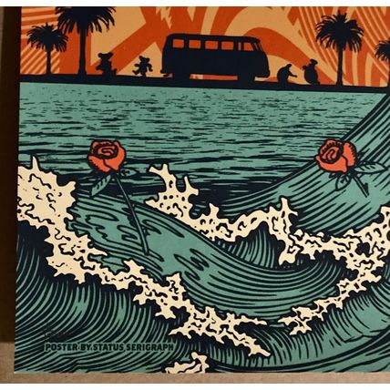 2017 GRATEFUL DEAD & COMPANY MIAMI SURFING BEAR CONCERT POSTER 12/8 #/100 AE S/N