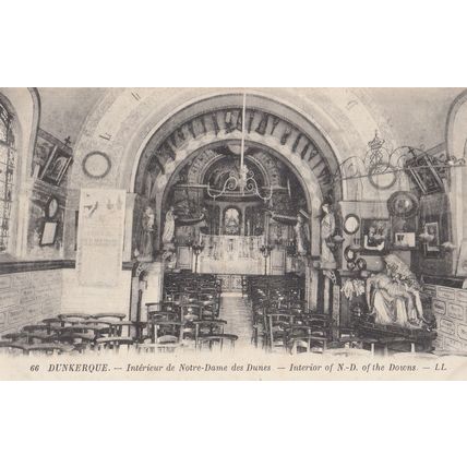 Dunkerque Notre Dames Des Dunes Interieur Dame Of The Downs Religious Postcard