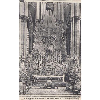 Amiens La Cathedrale La Maitre Autel Et La Gloire Religious Postcard