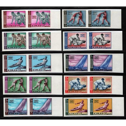 ZAYIX -Ajman 31B-40B MNH Impf Pairs Summer Olympics Sports 081622S16