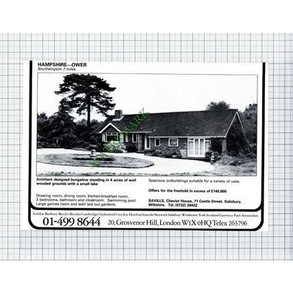 Ower Hampshire / West Hoathly Sussex House Sale Advert - 1981 Cutting