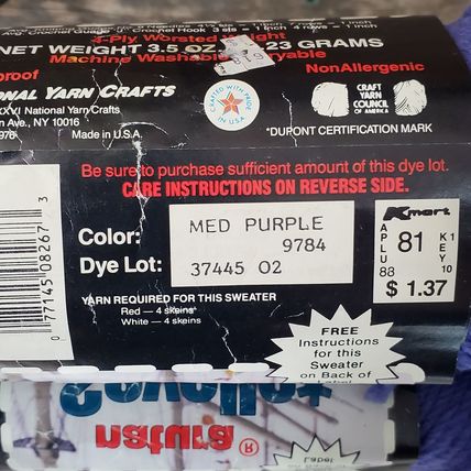 Natura Sayelle 4-Ply Dupont Orlon Yarn Purple 9784 - 3 skeins