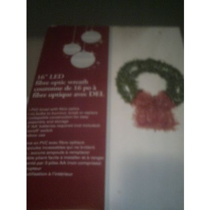 Christmas 16" LED fiber optic Wreath
