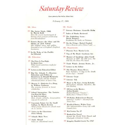 Vintage Magazine: February 1968 Saturday Review ~ The Soviet Trials