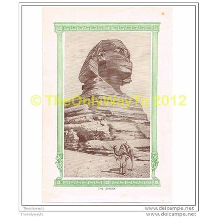 THE SPHINX, EGYPT, BOOK ILLUSTRATION, HARMSWORTH c1907