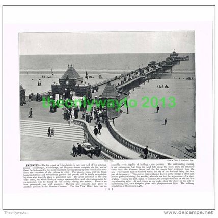 SKEGNESS, THE PIER, LINCS, ENGLAND, Book Illustration, c1895