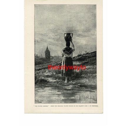 Water Carrier, King Carl I Of Portugal, Book Illustration (Print), 1896
