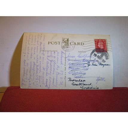 THE HONEYCOMB, GIANTS CAUSEWAY, CO. ANTRIM, N.IRELAND used postcard RP 1938 pm =