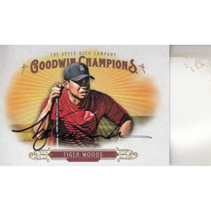TIGER WOODS 2018 AUTOGRAPHED PGA GOLF TOUR HALL OF FAME MAJOR CHAMPION PLAYER