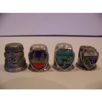 32 ASSTD THIMBLES VACATION DESTINATIONS: AZ CA CO DC FL IN LA NY OR VA + INT'L