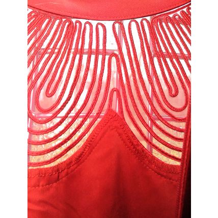 NWT Eva Mendes Red Sleeveless Jacquard Fit Cocktail Dress SZ 12 Holiday Dress