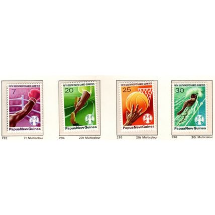 Papua New Guinea ASC 293-96 1975 South Pacific Games, Mint never hinged